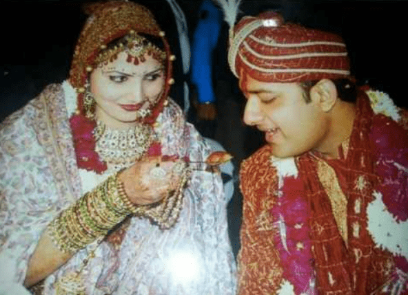 Chitra Tripathi with her Husband
