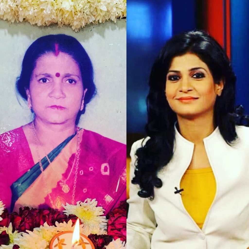 Anjana Om Kashyap with Mother