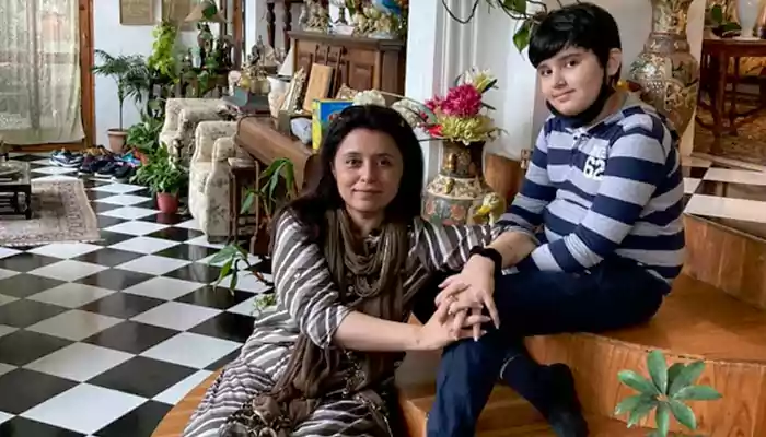Romana Isar Khan with Her Son