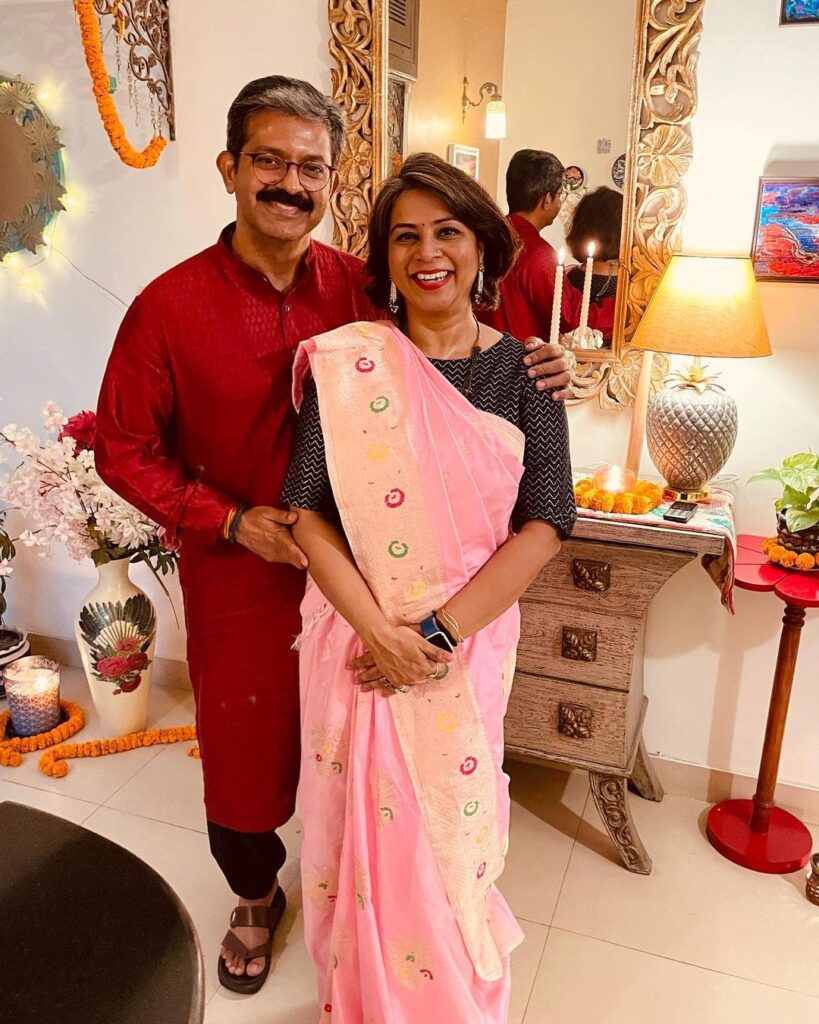 Sumit with his wife