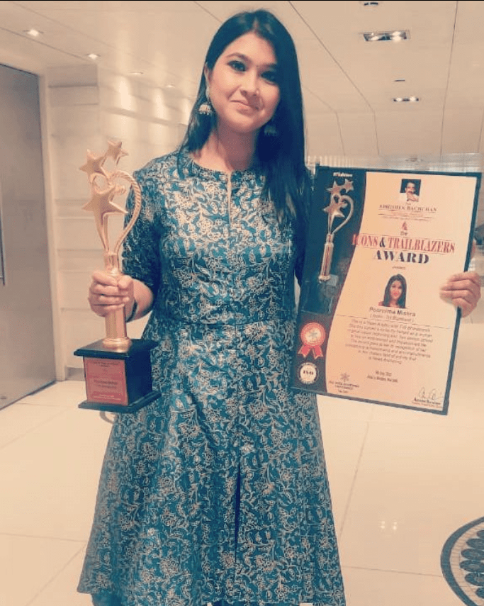 In July 2022 Poornima Won the Icons and Trailblazers award.