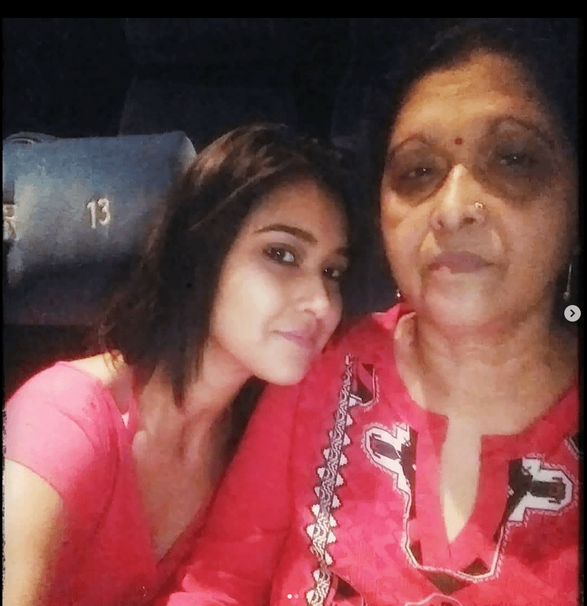 Poornima Mishra with her mother