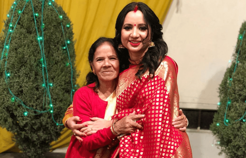 Aparna with Her Mother