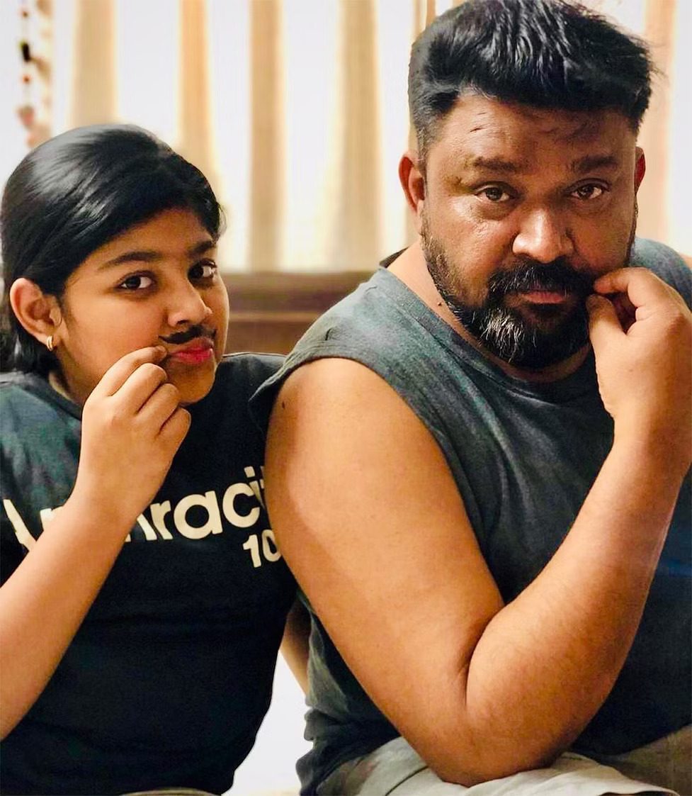 Gopinath with his daughter