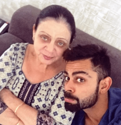 Virat Kohli with his Mother